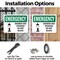 Signmission Shower And Eyewash Do Not Block With Symbol, 10 in W x Rectangle, Plastic OS-2PACK-EM-P-710-L-10420 - alternate 7